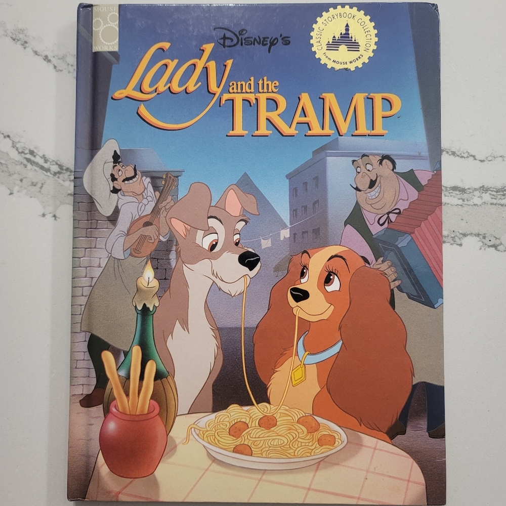 Walt Disney Lady and the Tramp Mouse Works Disney classic large hard cover book